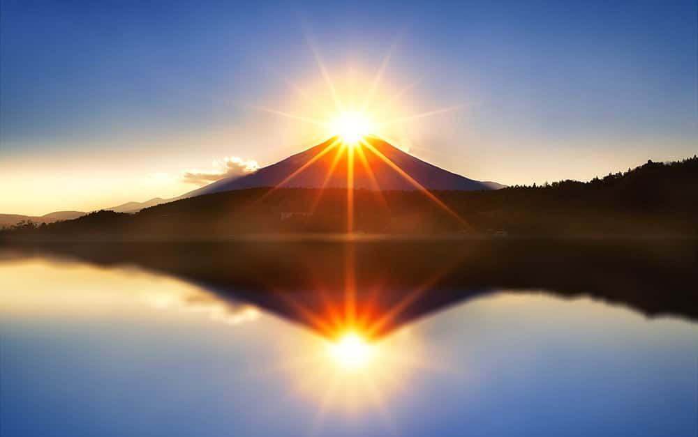 Mt. Fuji at sunrise in Japan